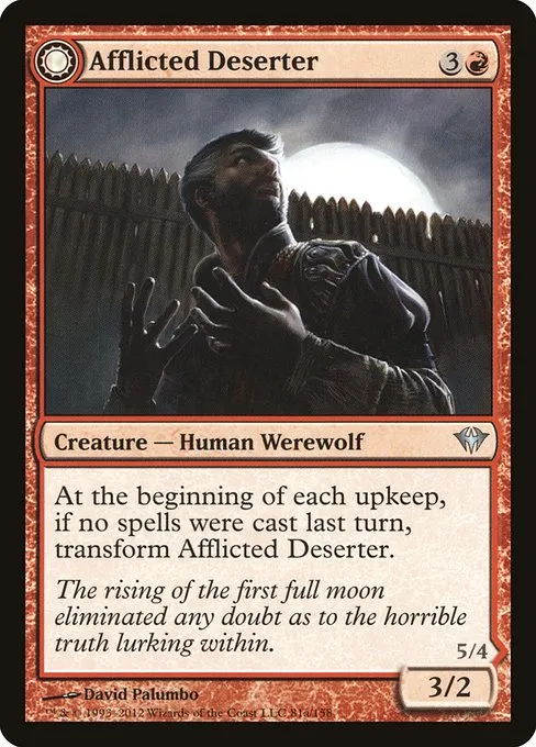 Afflicted Deserter // Werewolf Ransacker · Dark Ascension 81/158