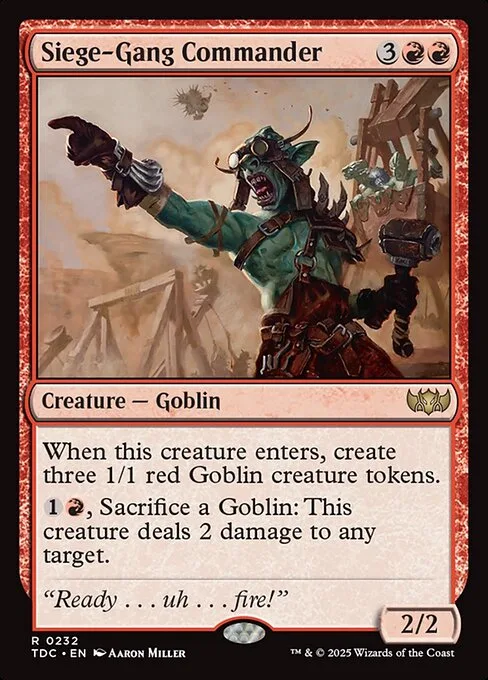 Siege-Gang Commander · Tarkir: Dragonstorm Commander 232/413