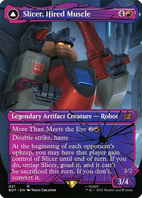Slicer, Hired Muscle // Slicer, High-Speed Antagonist · Transformers 21/29
