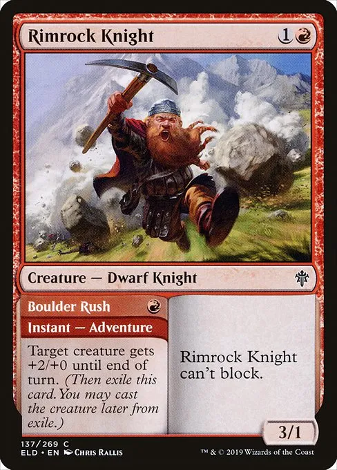 Rimrock Knight // Boulder Rush · Throne of Eldraine 137/398
