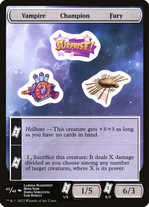 Vampire Champion Fury · Unfinity Sticker Sheets 43/48