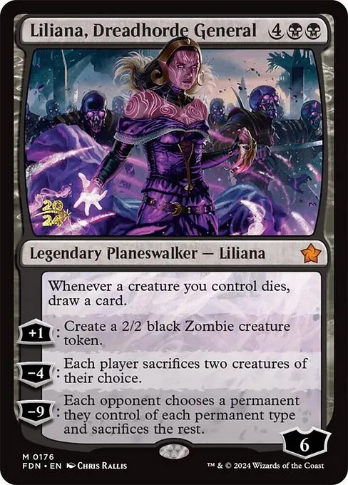 Liliana, Dreadhorde General · Foundations Promos 176s/106