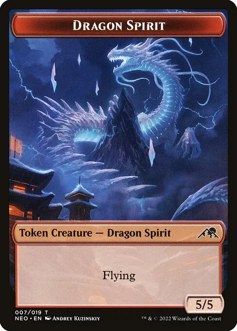 Dragon Spirit · Kamigawa: Neon Dynasty Tokens 7/19