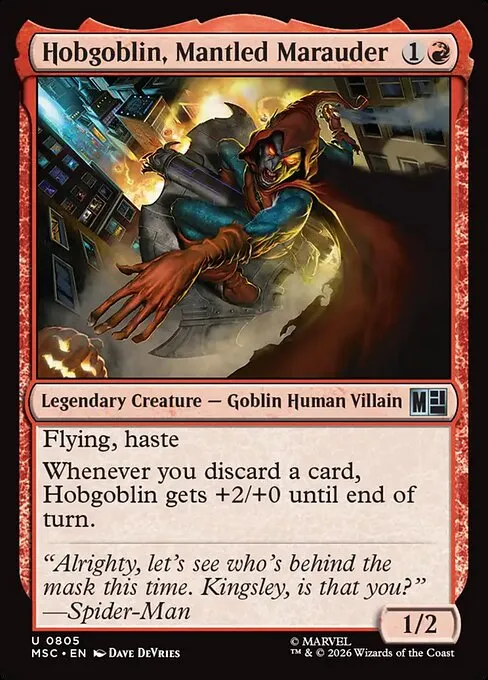 Hobgoblin, Mantled Marauder · Marvel Super Heroes Commander 805/9