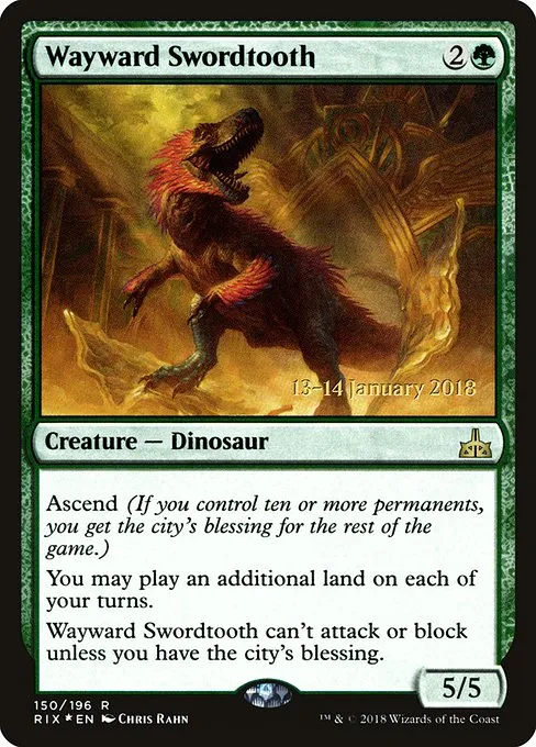Wayward Swordtooth · Rivals of Ixalan Promos 150s/98