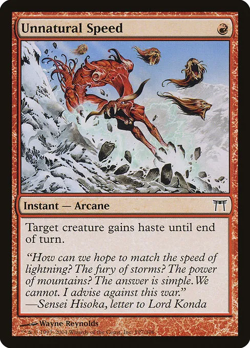 Unnatural Speed · Champions of Kamigawa 197/307