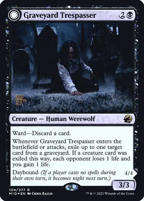 Graveyard Trespasser // Graveyard Glutton · Innistrad: Midnight Hunt Promos 104s/155