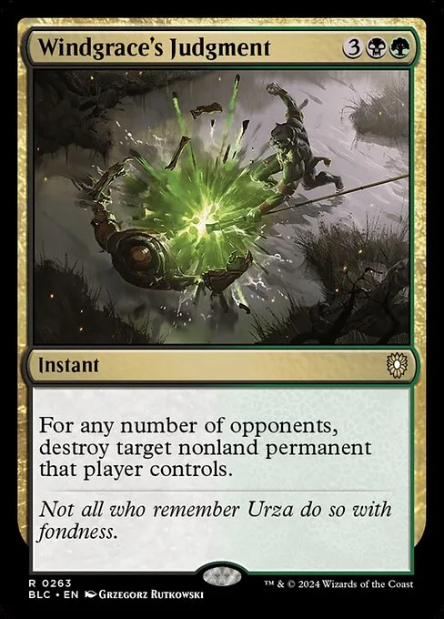 Windgrace's Judgment · Bloomburrow Commander 263/356