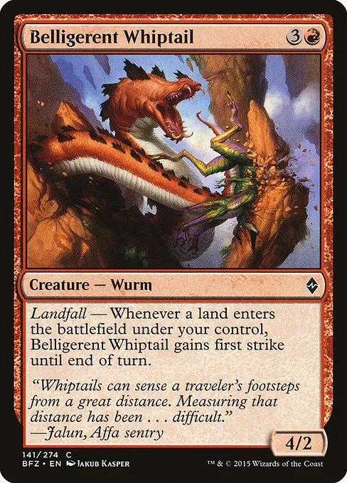 Belligerent Whiptail · Battle for Zendikar 141/299