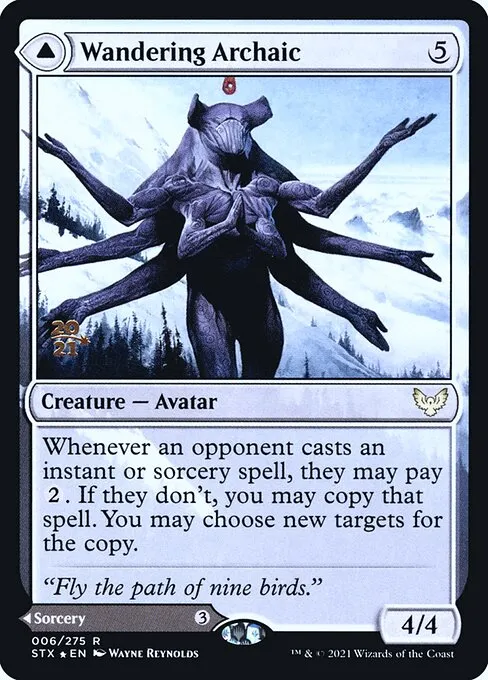 Wandering Archaic // Explore the Vastlands · Strixhaven: School of Mages Promos 6s/164