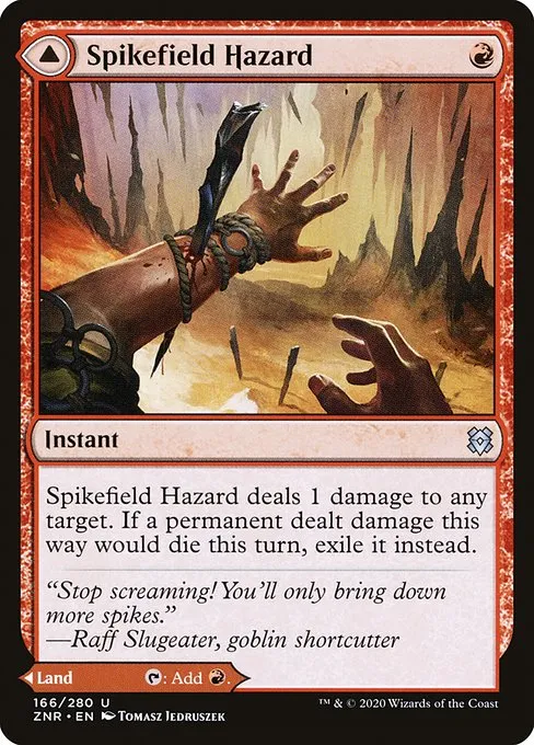Spikefield Hazard // Spikefield Cave · Zendikar Rising 166/407