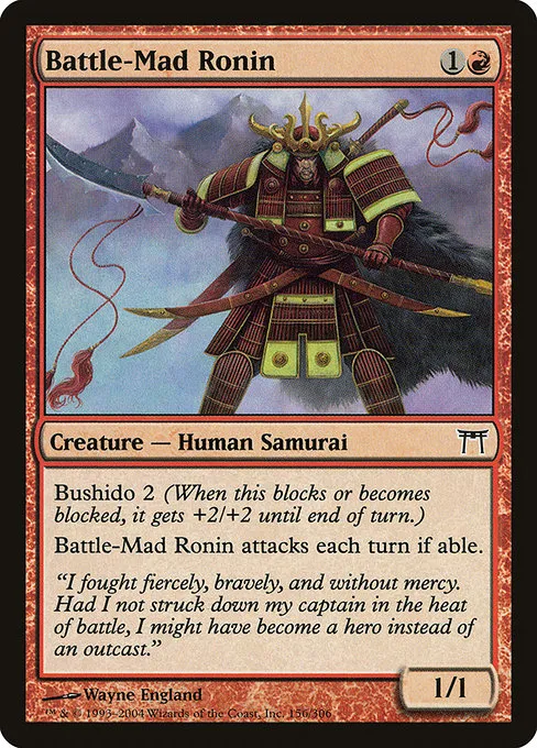 Battle-Mad Ronin · Champions of Kamigawa 156/307