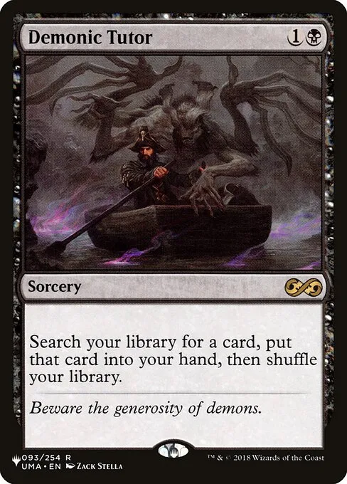Demonic Tutor · The List UMA-93/5050