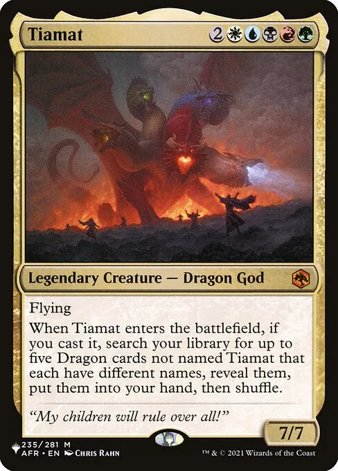 Tiamat · The List AFR-235/5050