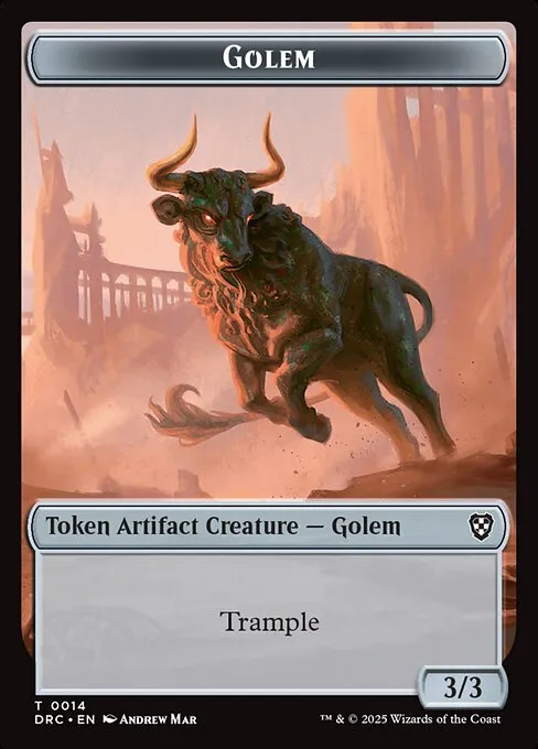 Golem · Aetherdrift Commander Tokens 14/17