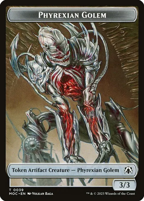 Phyrexian Golem · March of the Machine Commander Tokens 39/46