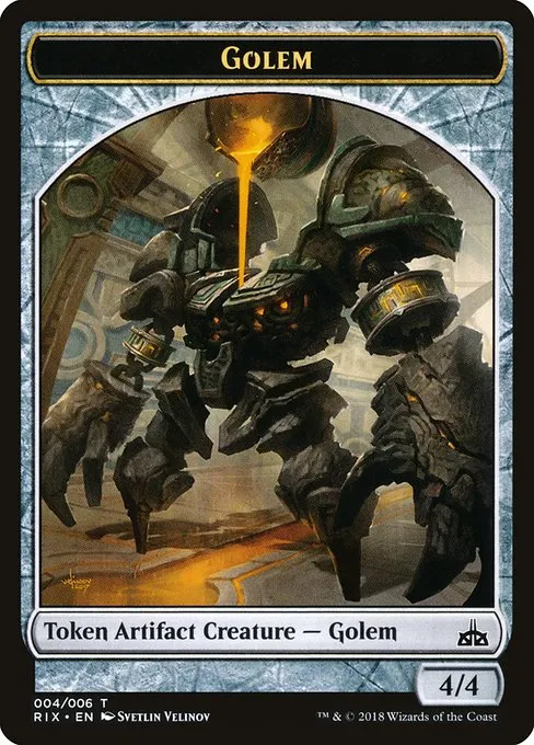 Golem · Rivals of Ixalan Tokens 4/7