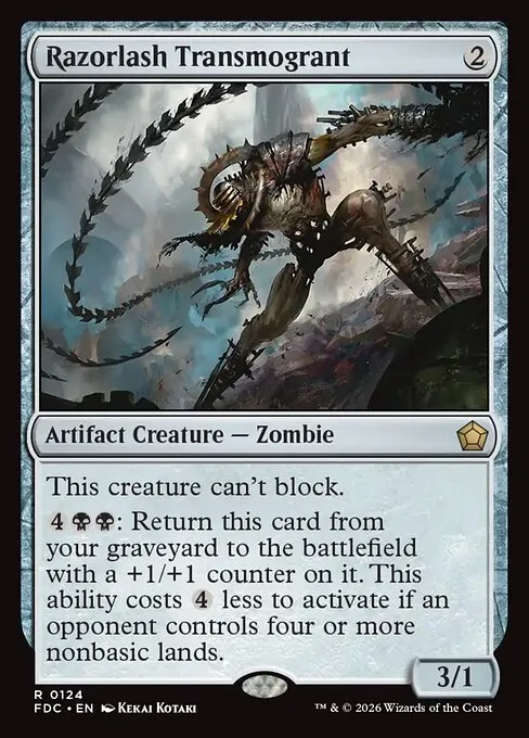 Razorlash Transmogrant · Foundations Commander 124/3