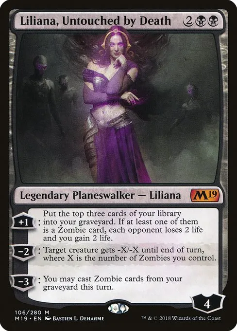 Liliana, Untouched by Death · Core Set 2019 106/314
