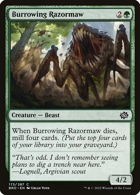 Burrowing Razormaw · The Brothers' War 173/399