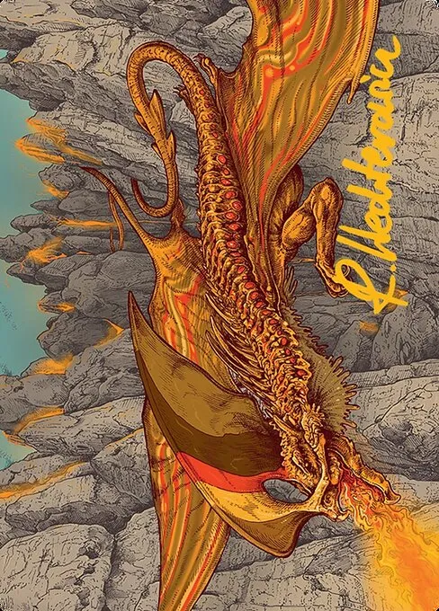 Magmatic Hellkite // Magmatic Hellkite · Tarkir: Dragonstorm Art Series 34/54