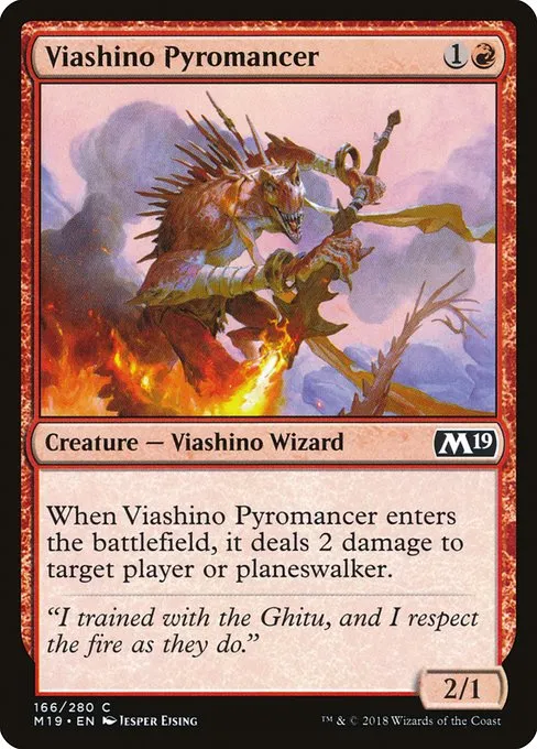 Viashino Pyromancer · Core Set 2019 166/314