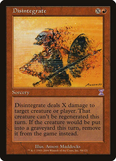 Disintegrate · Time Spiral Timeshifted 58/121