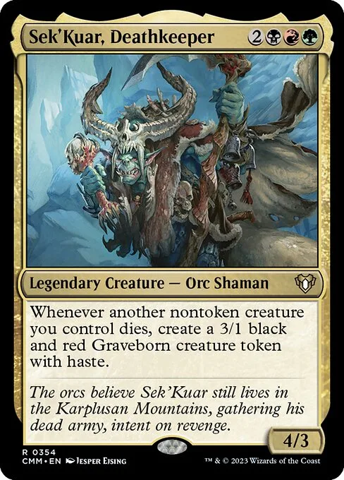 Sek'Kuar, Deathkeeper · Commander Masters 354/1067
