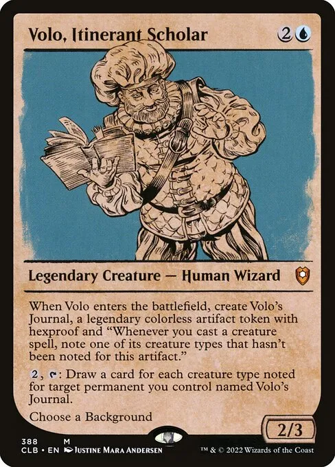 Volo, Itinerant Scholar · Commander Legends: Battle for Baldur's Gate 388/936