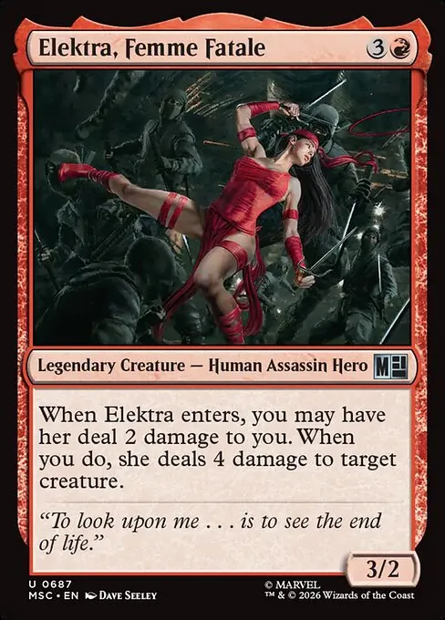 Elektra, Femme Fatale · Marvel Super Heroes Commander 687/9