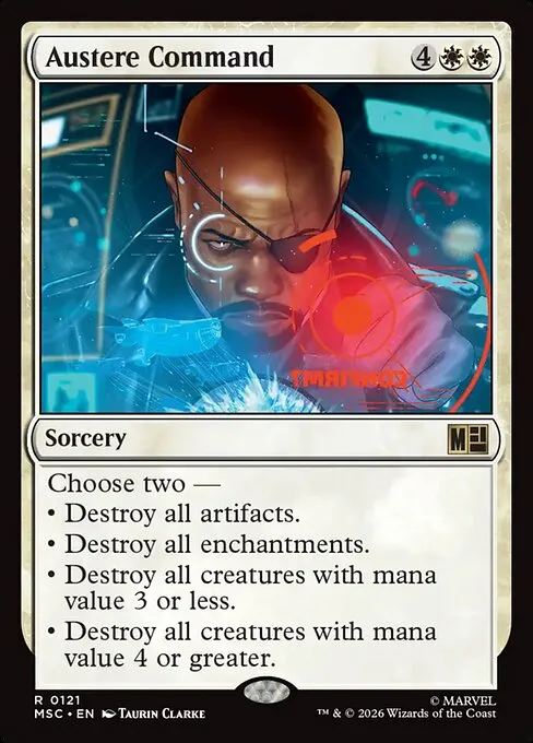Austere Command · Marvel Super Heroes Commander 121/9