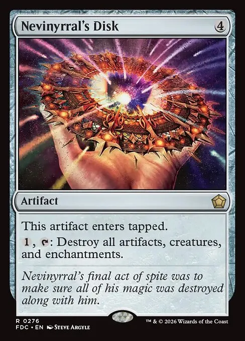 Nevinyrral's Disk · Foundations Commander 276/3
