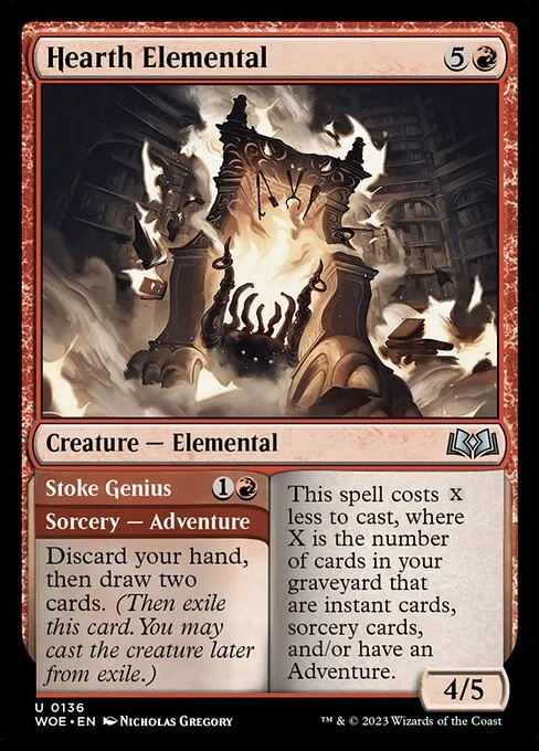 Hearth Elemental // Stoke Genius · Wilds of Eldraine 136/381