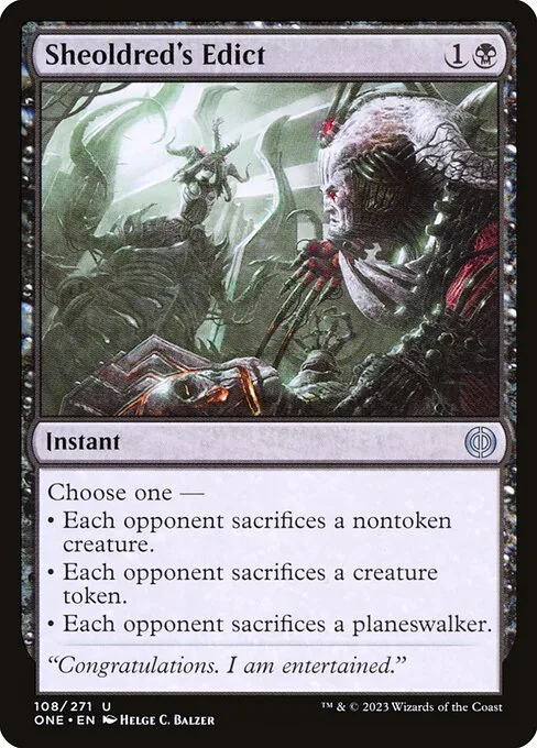Sheoldred's Edict · Phyrexia: All Will Be One 108/479
