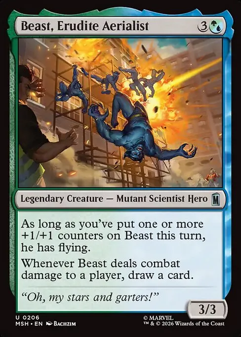 Beast, Erudite Aerialist · Marvel Super Heroes 206/24
