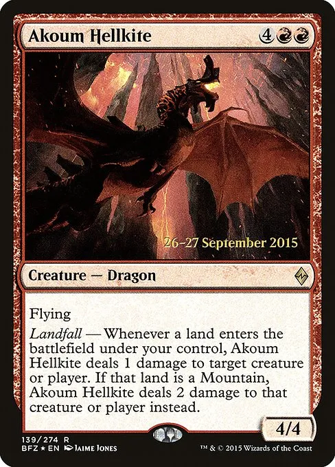 Akoum Hellkite · Battle for Zendikar Promos 139s/90