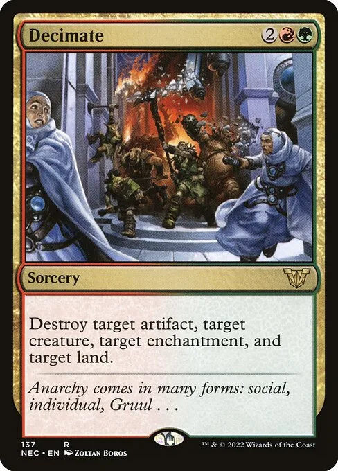 Decimate · Neon Dynasty Commander 137/179
