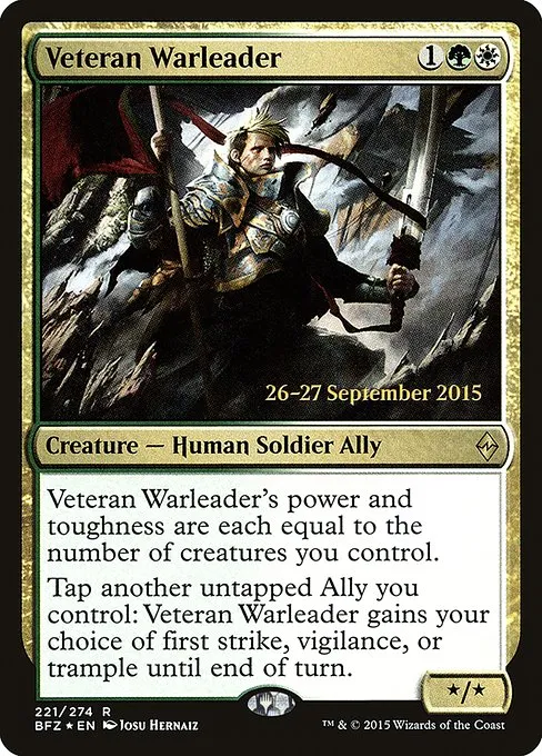 Veteran Warleader · Battle for Zendikar Promos 221s/90