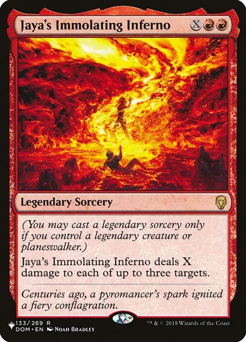 Jaya's Immolating Inferno · The List DOM-133/5050