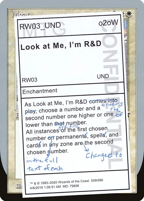 Look at Me, I'm R&D · Unsanctioned 9/96