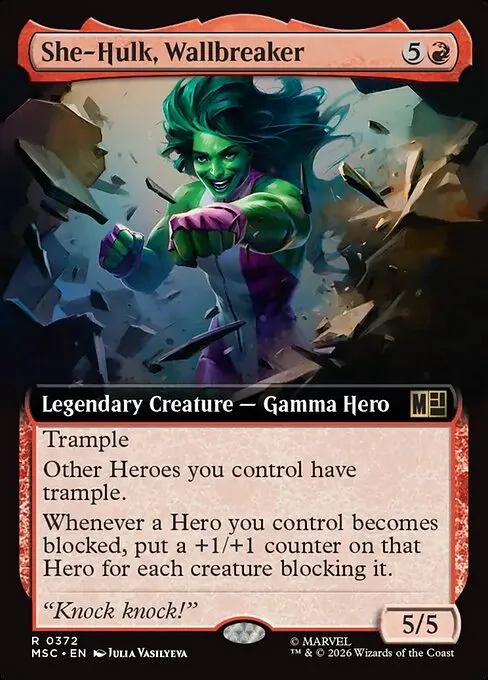 She-Hulk, Wallbreaker · Marvel Super Heroes Commander 372/9