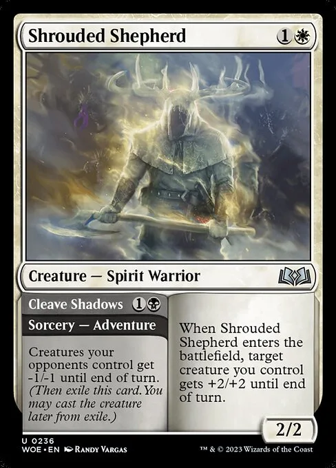 Shrouded Shepherd // Cleave Shadows · Wilds of Eldraine 236/381