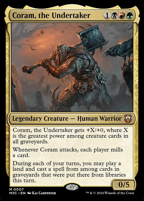 Coram, the Undertaker · Modern Horizons 3 Commander 7/398