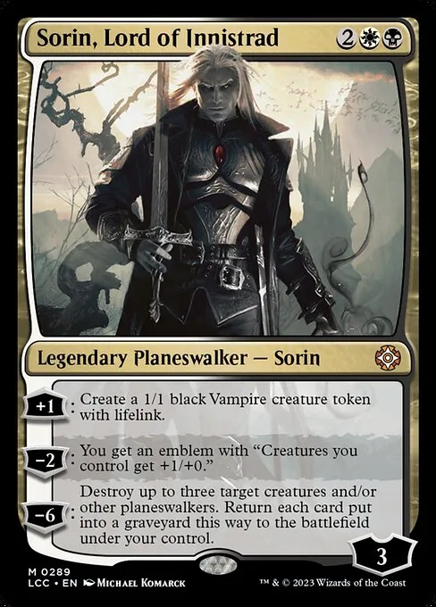 Sorin, Lord of Innistrad · The Lost Caverns of Ixalan Commander 289/370