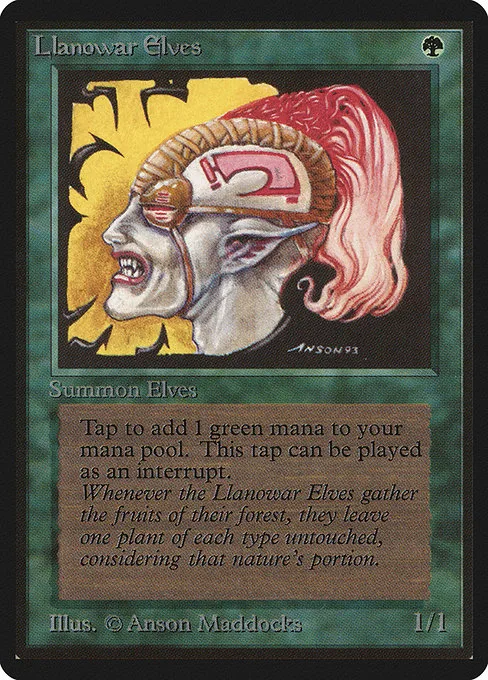 Llanowar Elves · Limited Edition Beta 211/302