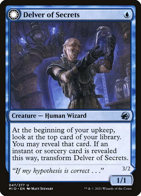 Delver of Secrets // Insectile Aberration · Innistrad: Midnight Hunt 47/399