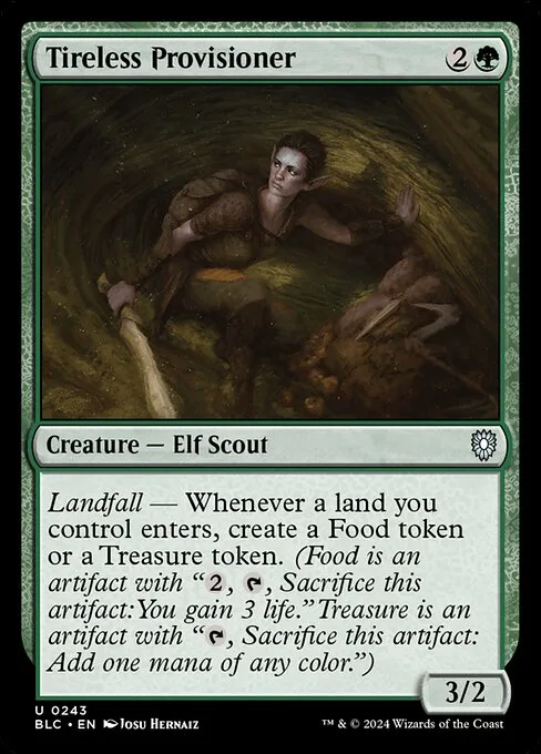 Tireless Provisioner · Bloomburrow Commander 243/356