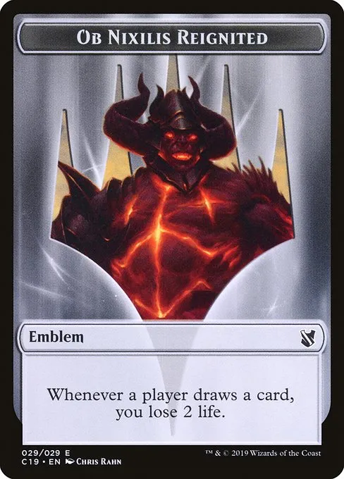 Ob Nixilis Reignited Emblem · Commander 2019 Tokens 29/29