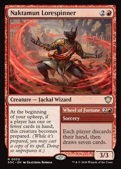 Naktamun Lorespinner // Wheel of Fortune · Secrets of Strixhaven Commander 33/426