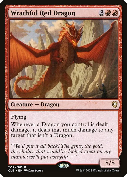 Wrathful Red Dragon · Commander Legends: Battle for Baldur's Gate 207/936